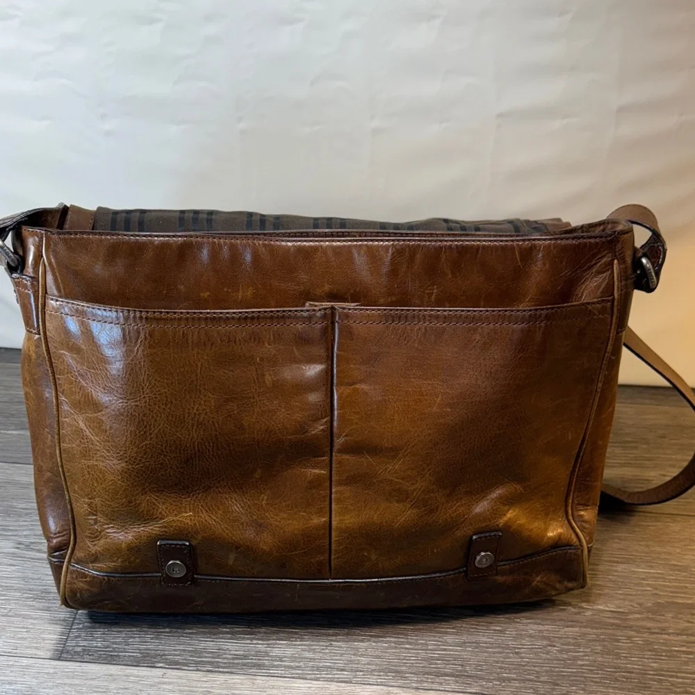 Vintage Frye Brown Leather Men's Messenger Bag